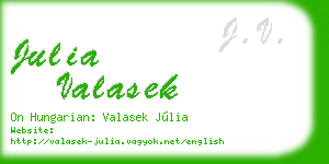 julia valasek business card